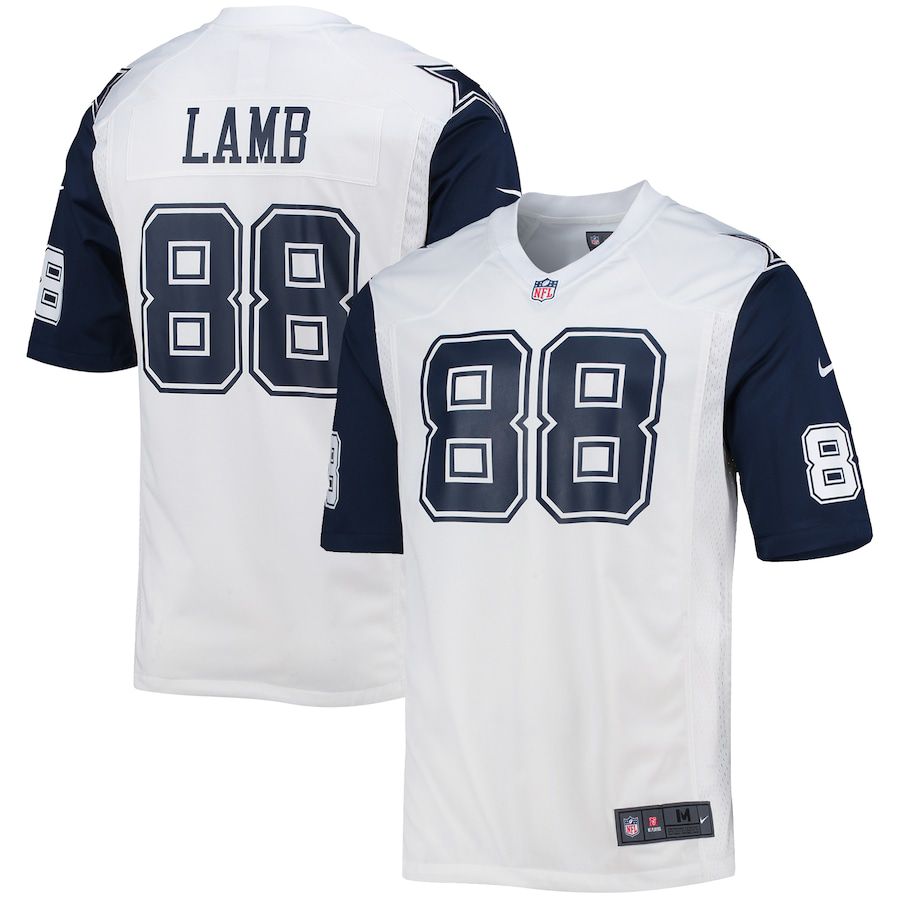 Men Dallas Cowboys #88 CeeDee Lamb Nike White Alternate Game NFL Jersey